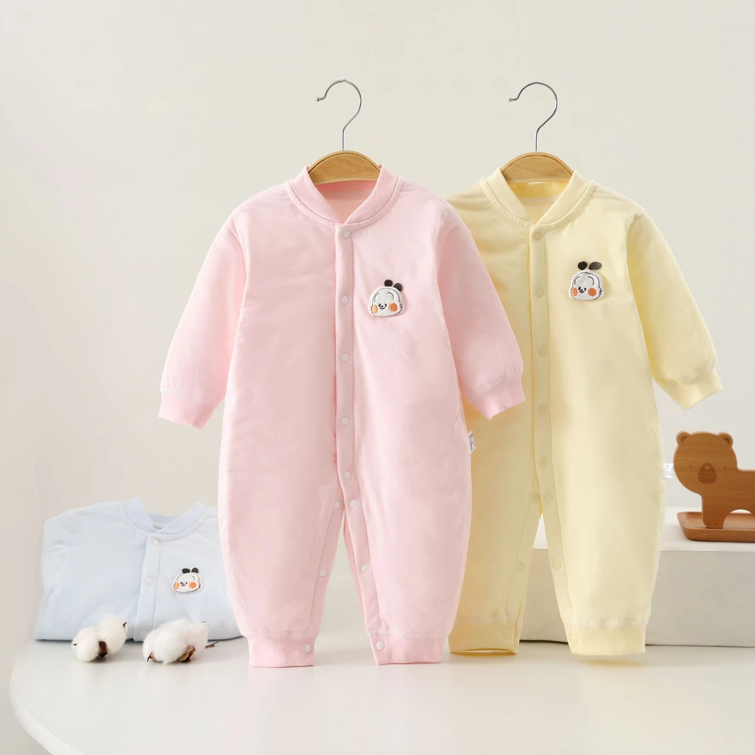 40g秋冬婴儿薄棉袄夹棉加厚新生儿棉服0-12个月宝宝棉服周岁满月