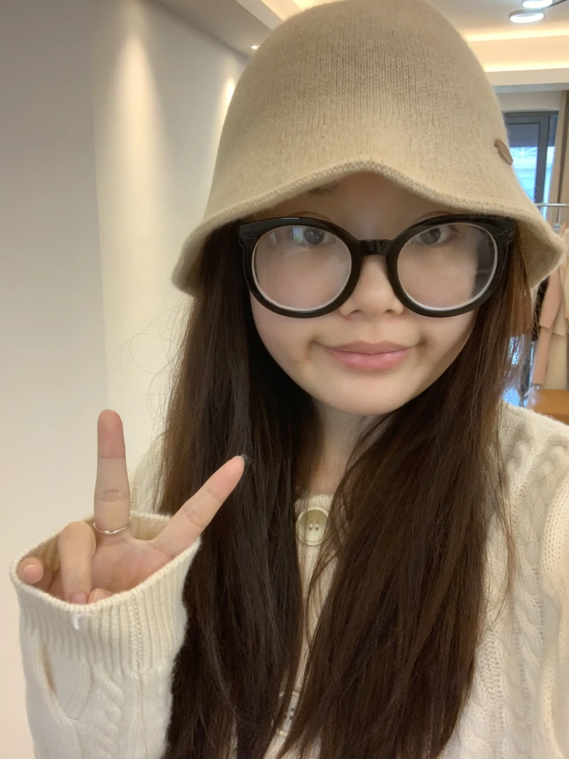 100小山羊绒7针粗针渔夫帽小众气质