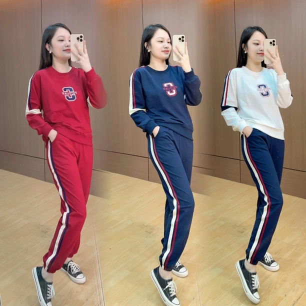御妍婷182显瘦卫衣套装长袖束脚裤两件套休闲运动家居服