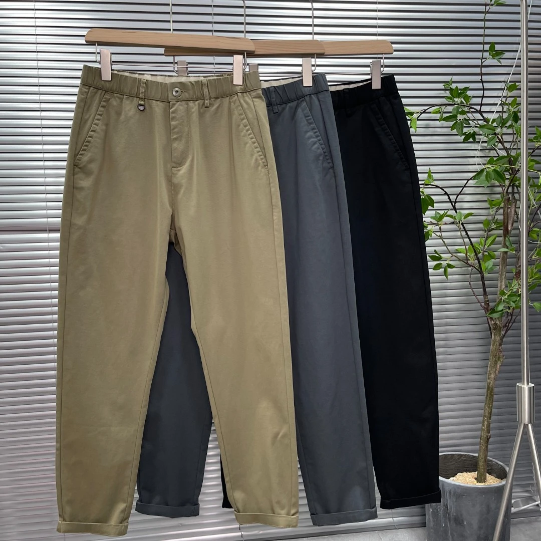 5533春秋新款男士百搭洗水弹力棉简约直筒男裤