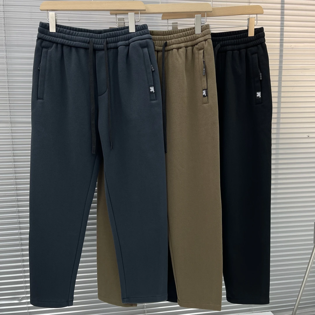 F5059秋冬新款男士加绒加厚休闲时尚袋拉链运动拉链男长裤