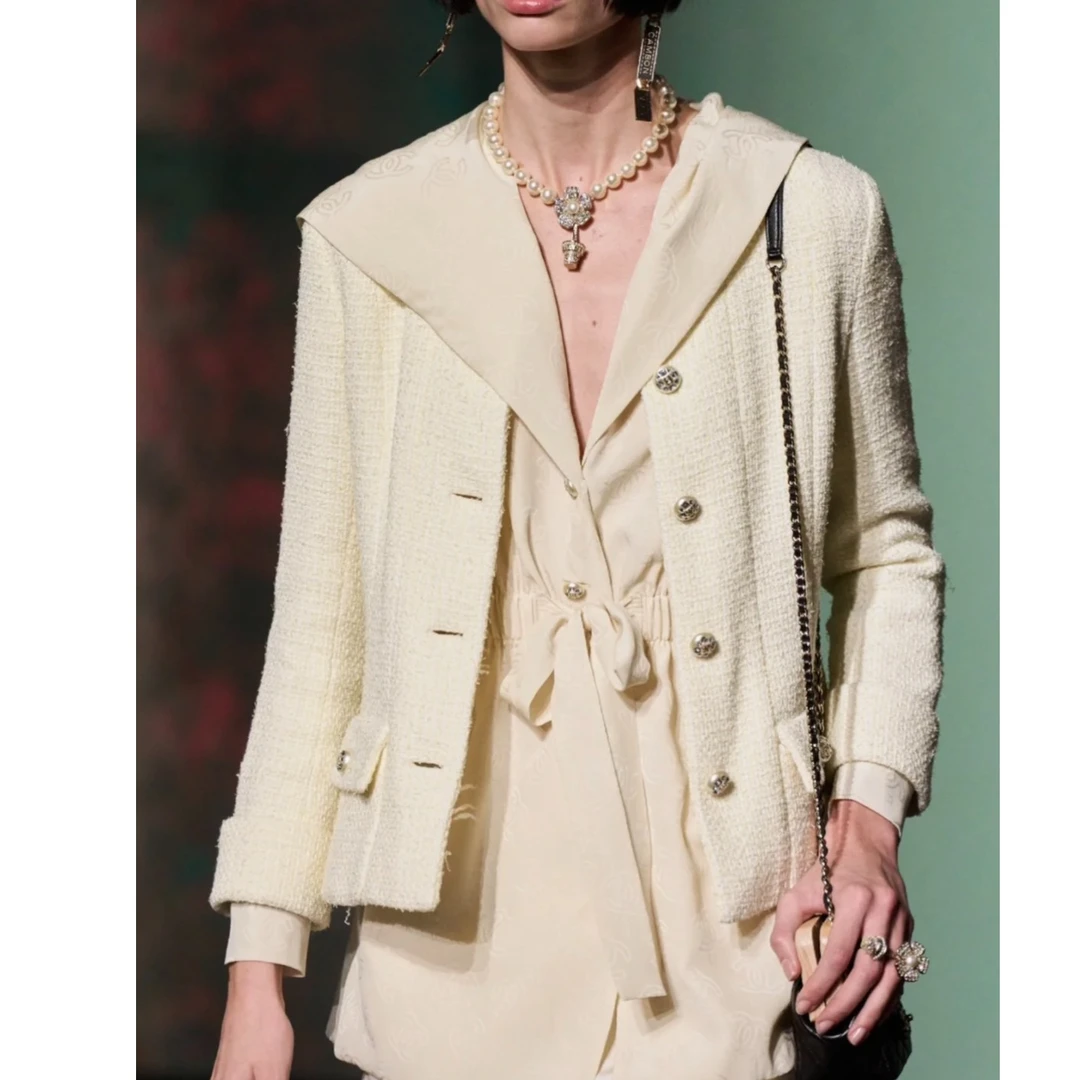 【CHANMITY】24/ss轻薄重奢连度假风帽防嗮衬衫连衣裙 023298