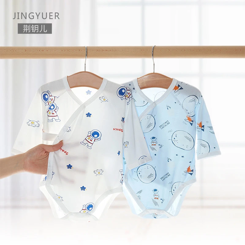 莫代尔包屁衣婴儿夏季薄款连体宝宝睡衣三角哈衣