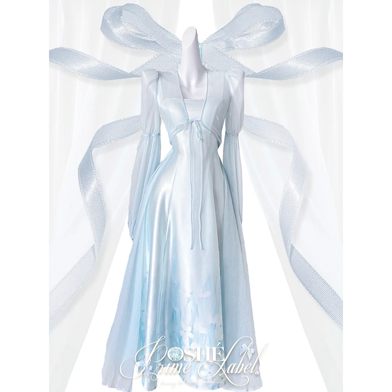 初灵高定如心POSHEPOSE新中式系列铃兰心语 中国风白月光长裙1