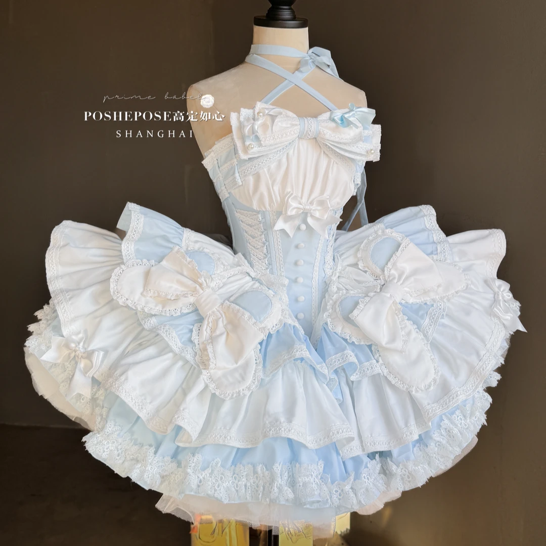 POSHEPOSE高定如心奶兔糖少女公主裙
