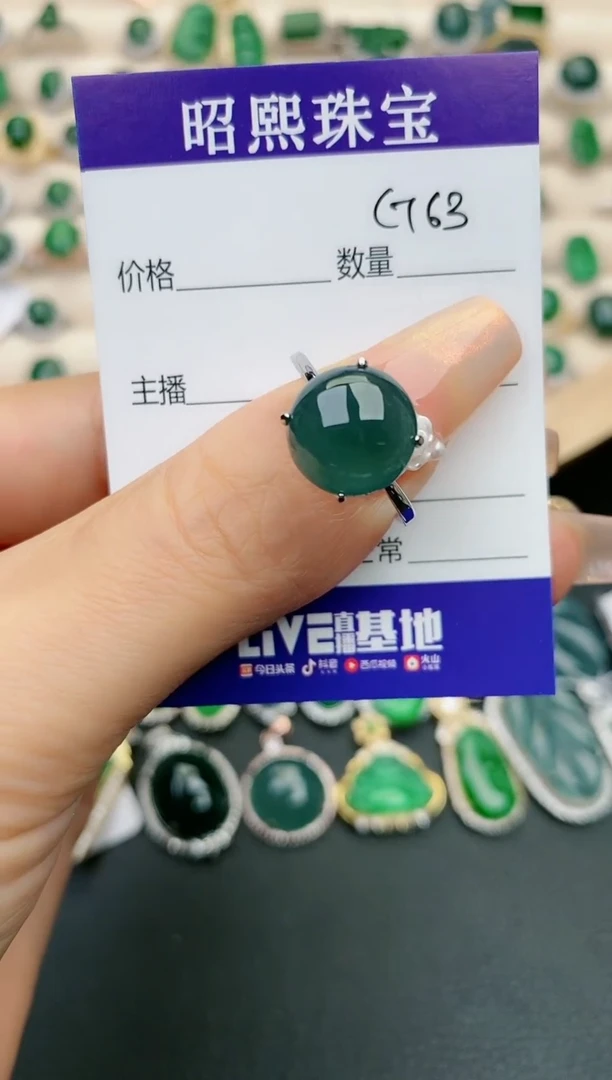 【闪购商品】翡翠戒指银S925镶嵌1