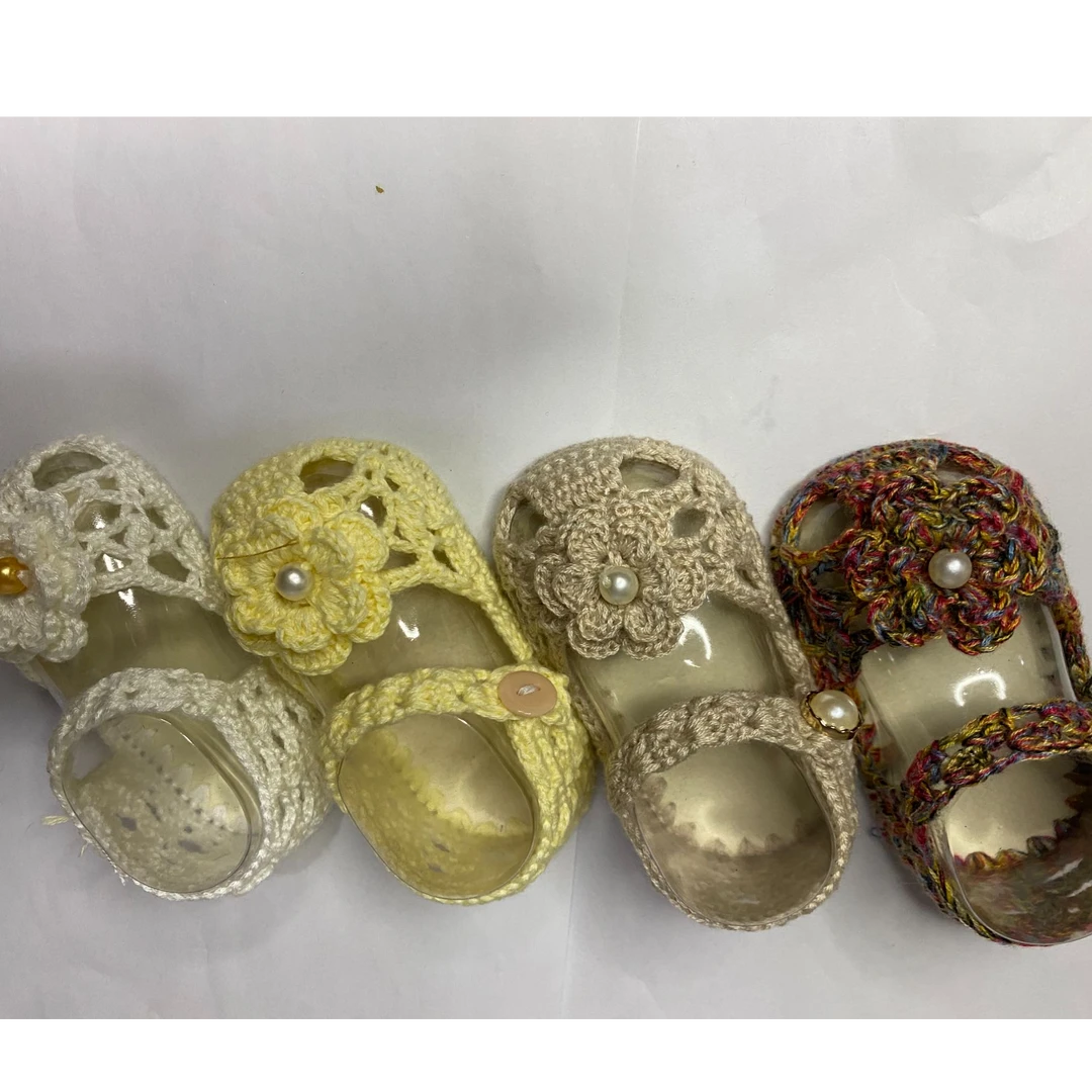 手工编织宝宝鞋材料包（小月牙）（送一款小月牙鞋教程