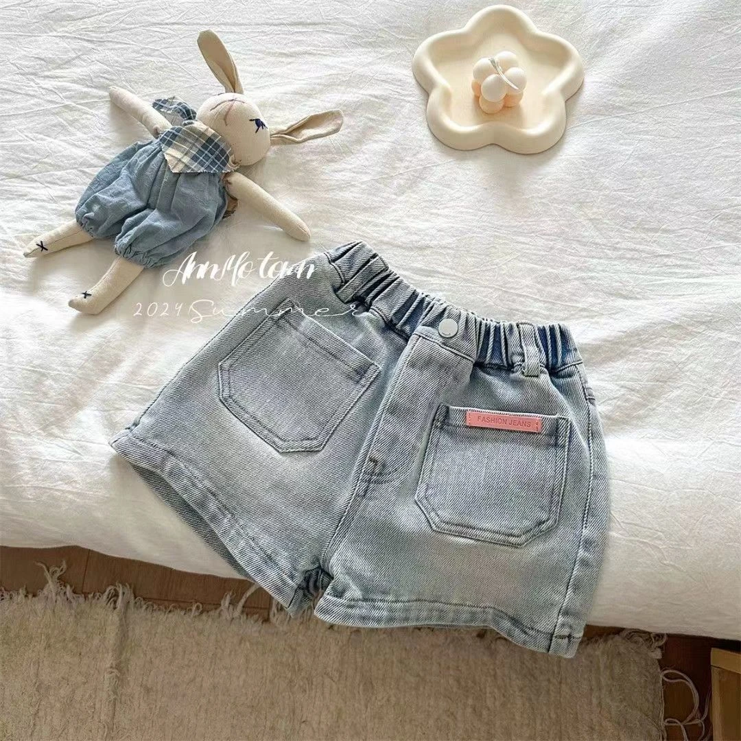 【夏季新款】女童夏装牛仔短裤2024新款洋气儿童裤子夏季薄款小女孩