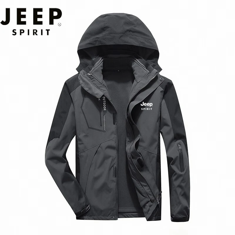 JEEPSPIRIT冲锋衣三合一两件套防风防水1201