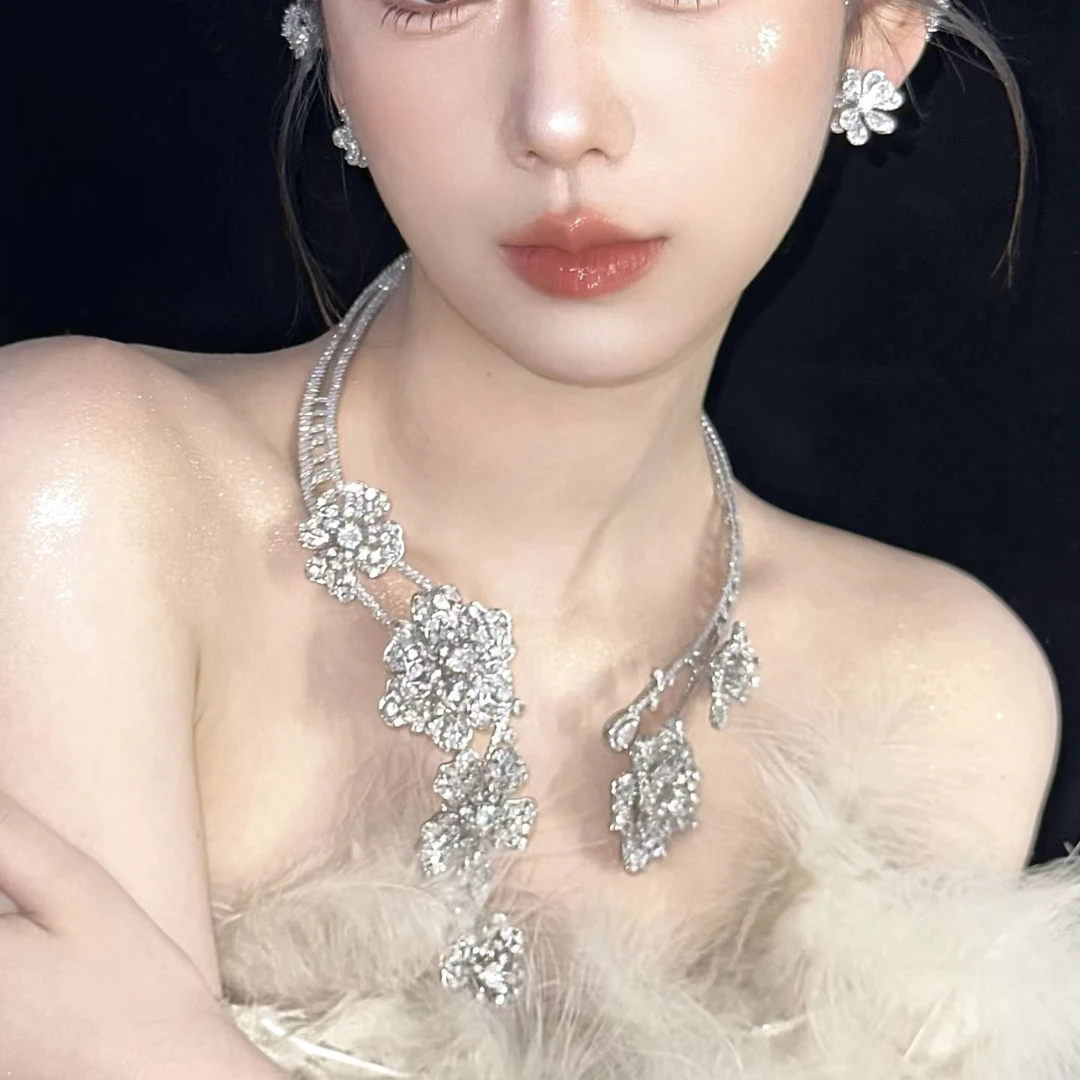 铜合金项链 ETE ASL-0430新娘饰品 新款锆石微镶项圈