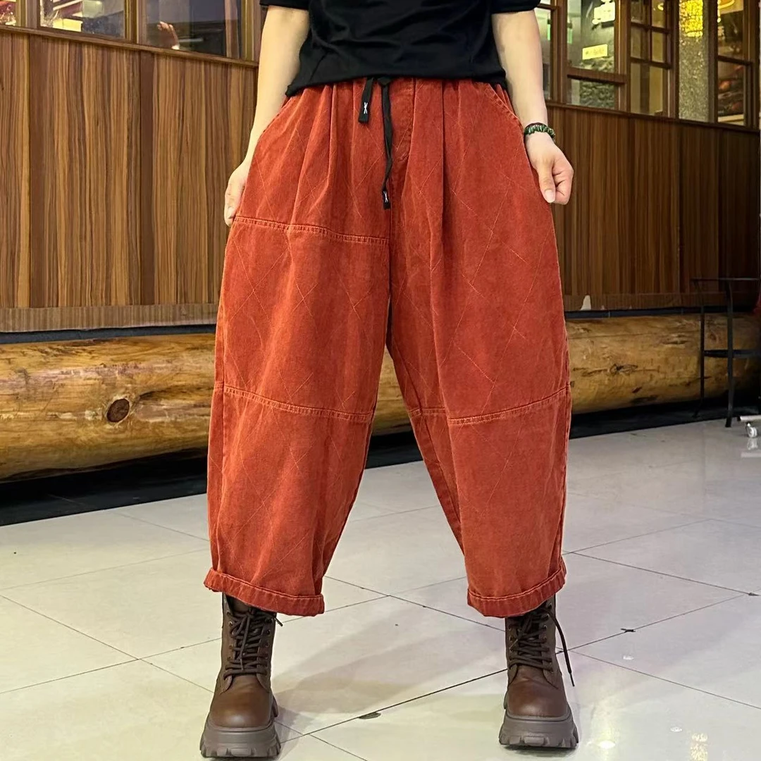 新款休闲宽松做旧女款哈伦裤（裤长87臀围152）