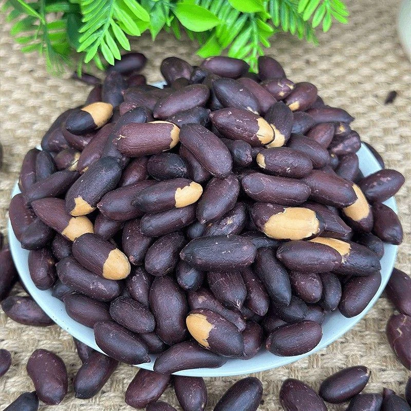新黑皮五香花生米紫皮花生加硒下酒菜炒货零食多味花生休闲黑花生