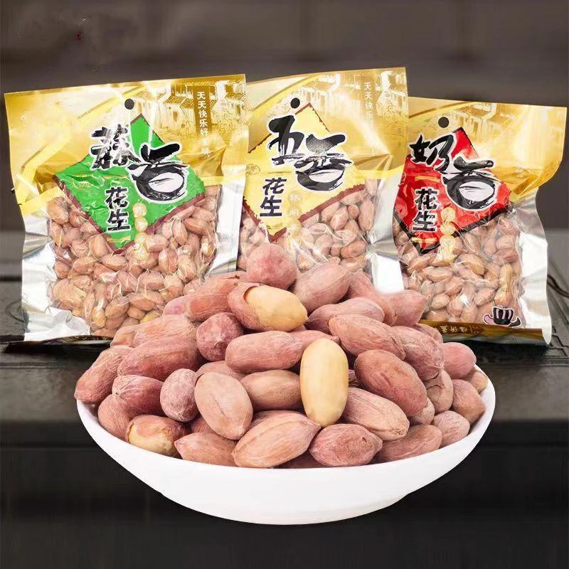 新货山东特产烘烤熟五香蒜香奶香原味多味花生米休闲零食香脆袋装