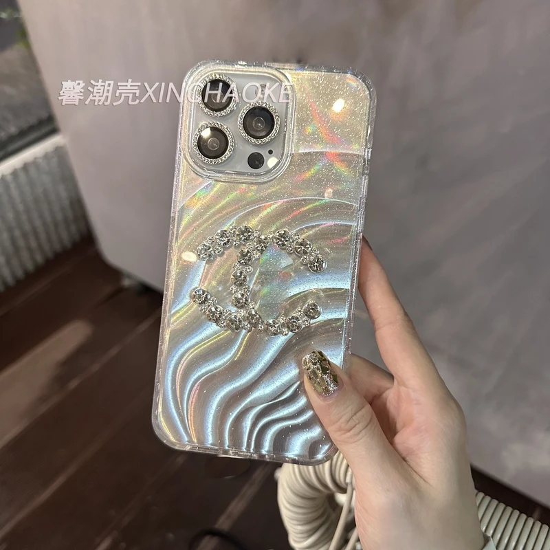 【水波纹大香钻】适用苹果15promax/14/13/12/11全包软边手机壳