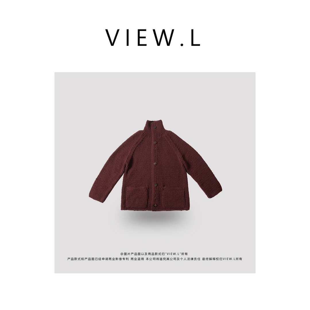 view.l24   100羊毛12股16织重工全手工针织衫外套   W606