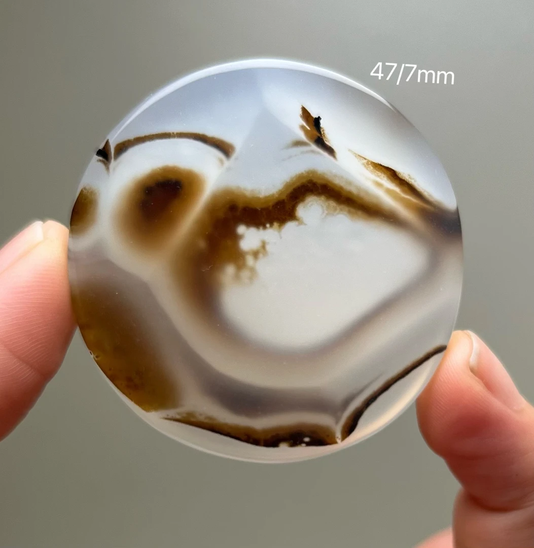 312海洋玉髓象形圆牌吊坠打孔备注