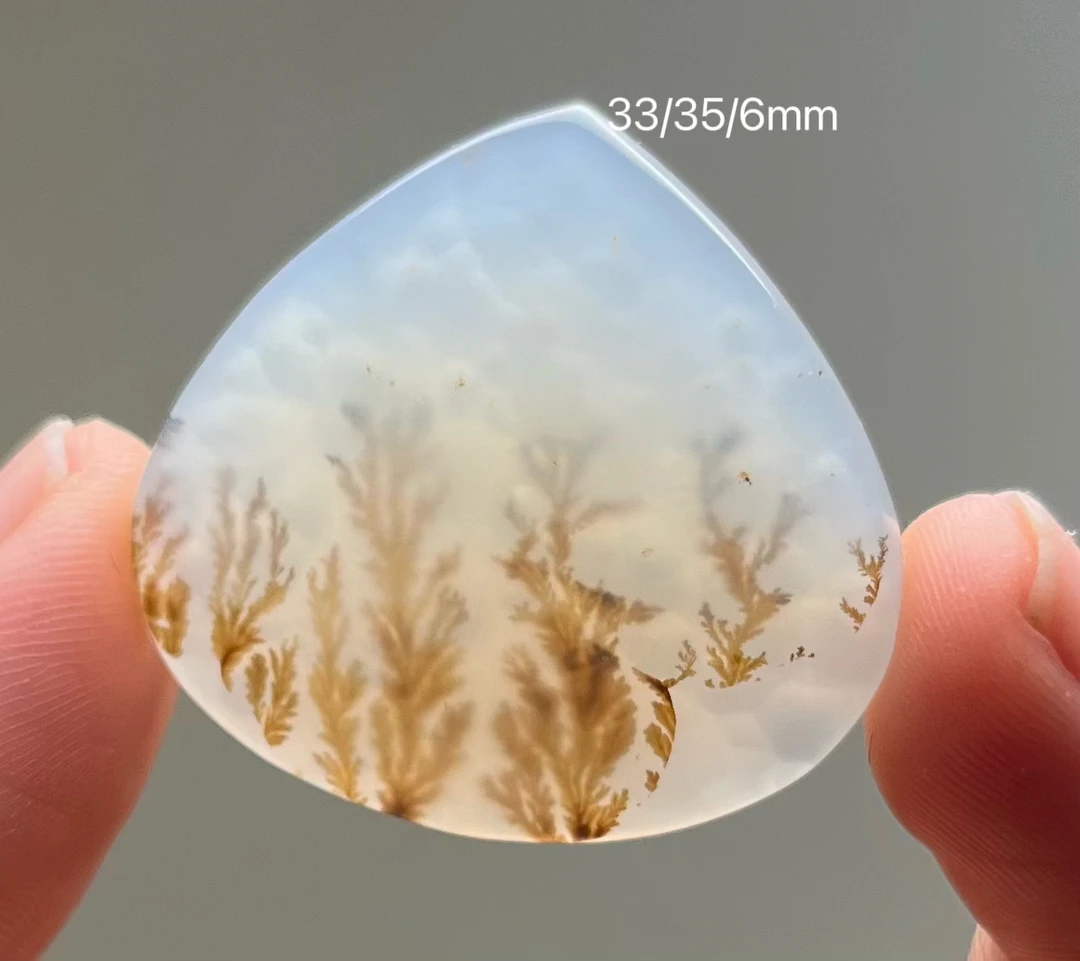 115海洋玉髓草花水滴吊坠打孔备注