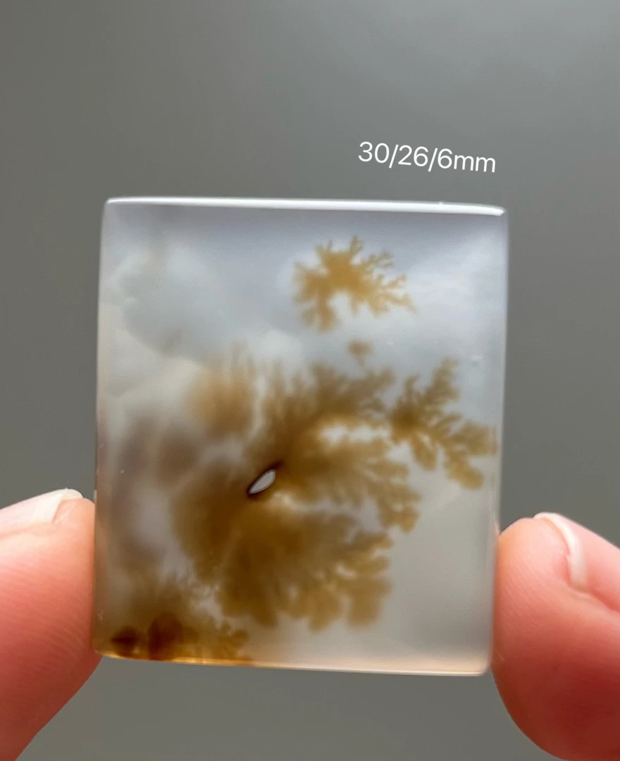 404海洋玉髓草花方牌意境吊坠手工抛光尺寸见图打孔备注