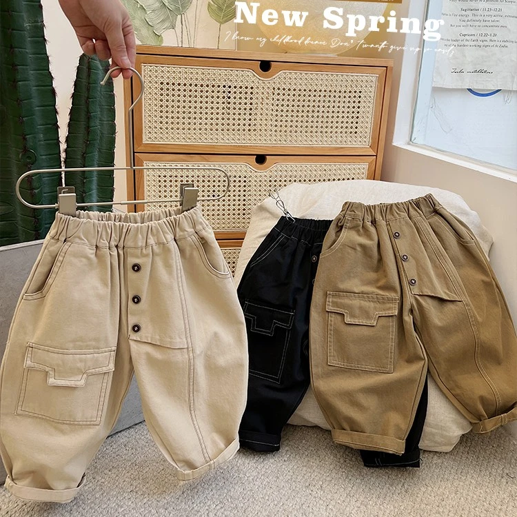 男童裤子春秋款儿童洋气宝宝秋季2024新款男孩休闲裤韩系中小童潮