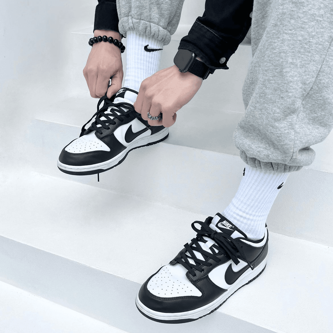 Nike/耐克Dunk Low 黑白熊猫百搭耐磨低帮运动板鞋GS CW1590-100