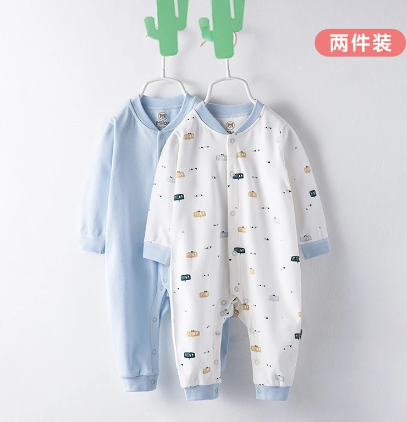 【专柜同款】20046米乐熊四季款两件装连体衣哈衣