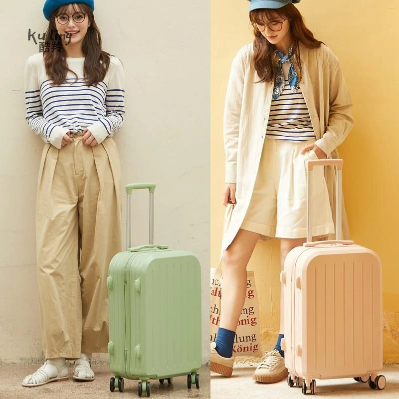 行李箱女20寸学生小型子母箱拉杆箱万向轮旅行箱糖果色密码箱24寸