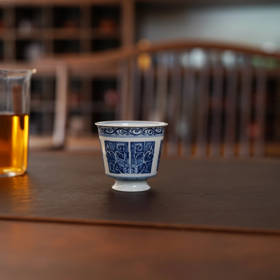 【饕餮主人杯】景德镇柴烧纯手绘高货