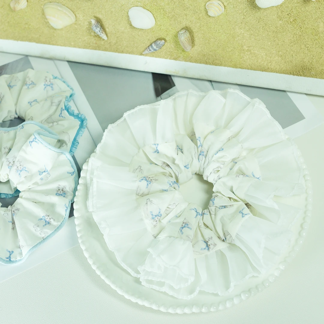 ins清新超仙少女百搭可爱儿童温柔发圈韩版气质甜美纽扣发绳