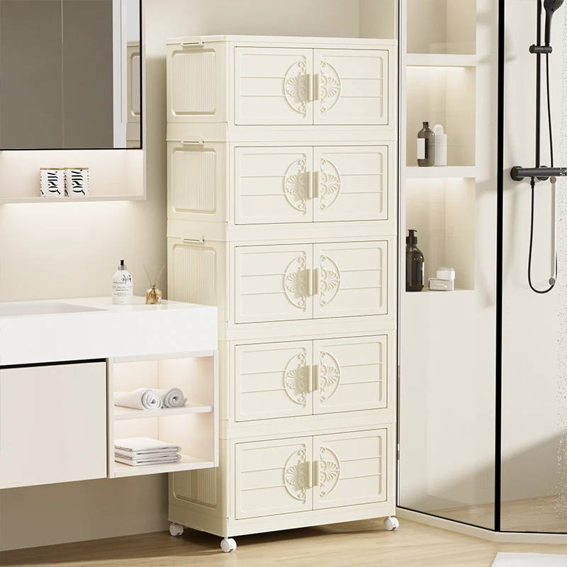 【55cm-新中式】新款免安装折叠收纳柜置物柜家用衣服衣物收纳箱