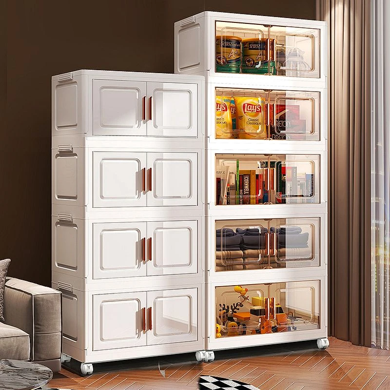 儿童衣柜收纳柜储物柜简易衣柜家用卧室衣服零食塑料折叠置物柜