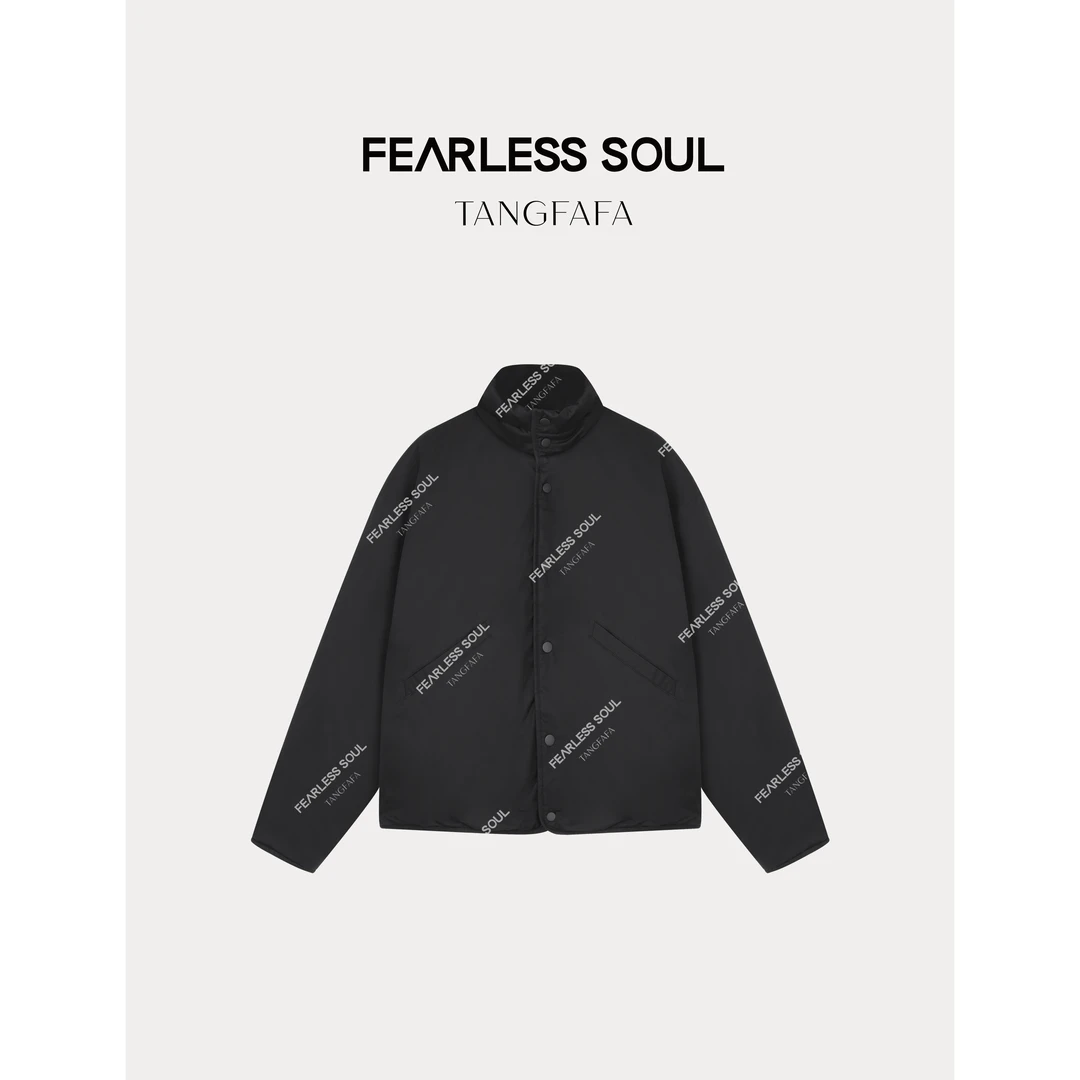 唐发发TFF秋冬高领按扣夹克棉服外套 824FW293 *