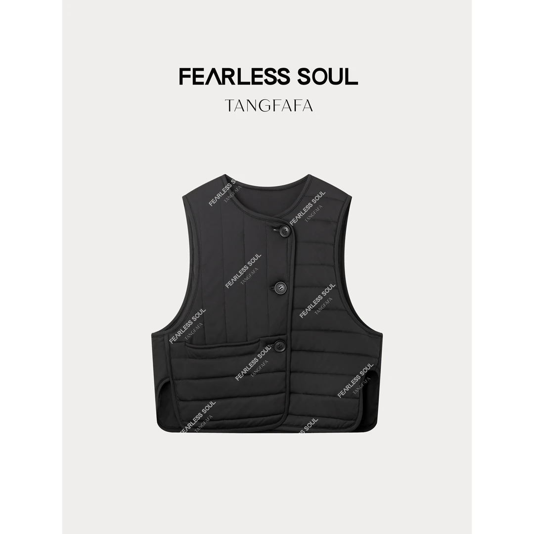 TFF X FS 秋冬时髦不对称绗缝马夹 824FD203 *