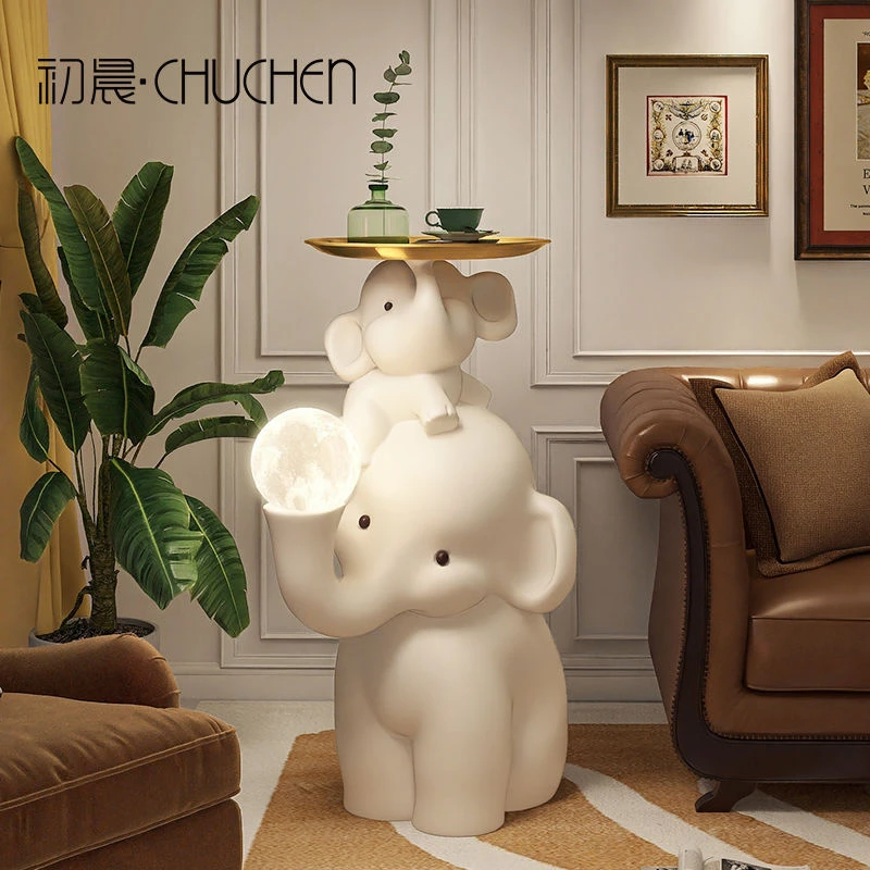 大象台灯落地摆件客厅乔迁新居礼品夜灯卧室沙发电视柜家居装饰品