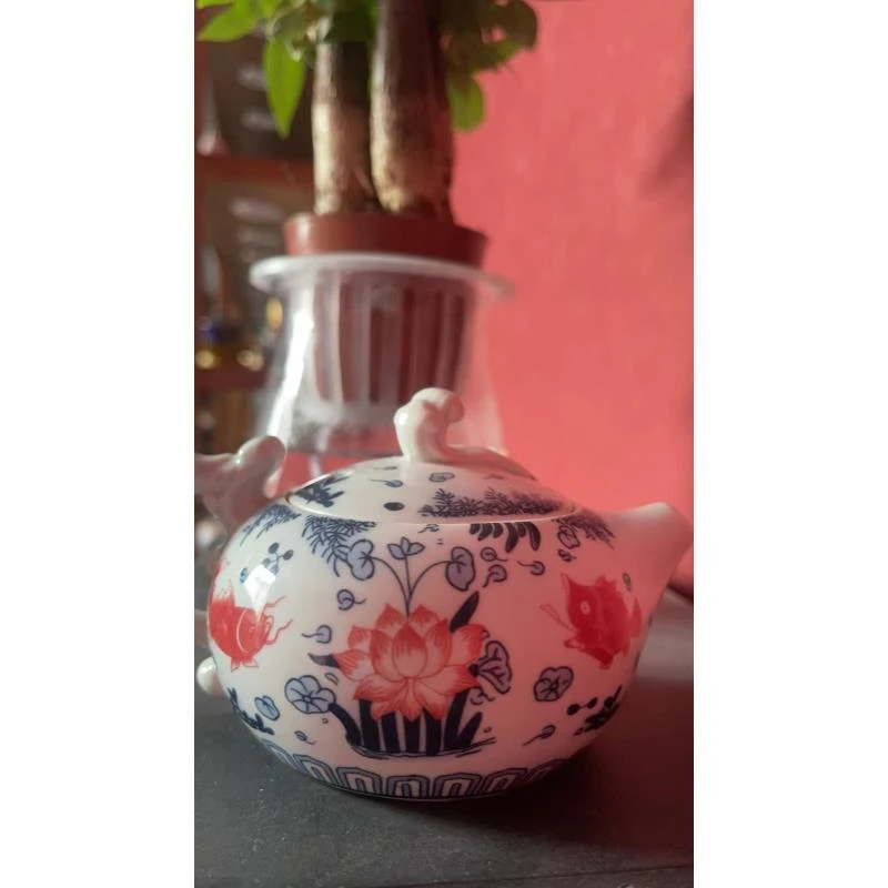 仿古陶瓷茶壶小号功夫茶具泡茶壶青花山水过滤壶整套茶具a0475