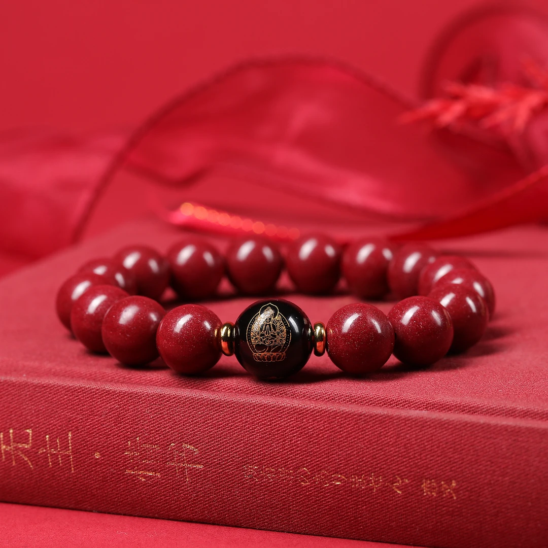 辰砂（处理）保真朱砂高含量紫金砂男女款手链本命年手链礼物