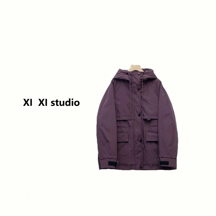 【汐汐女装】小个子定制百搭休闲连帽羽绒冲锋衣 3721