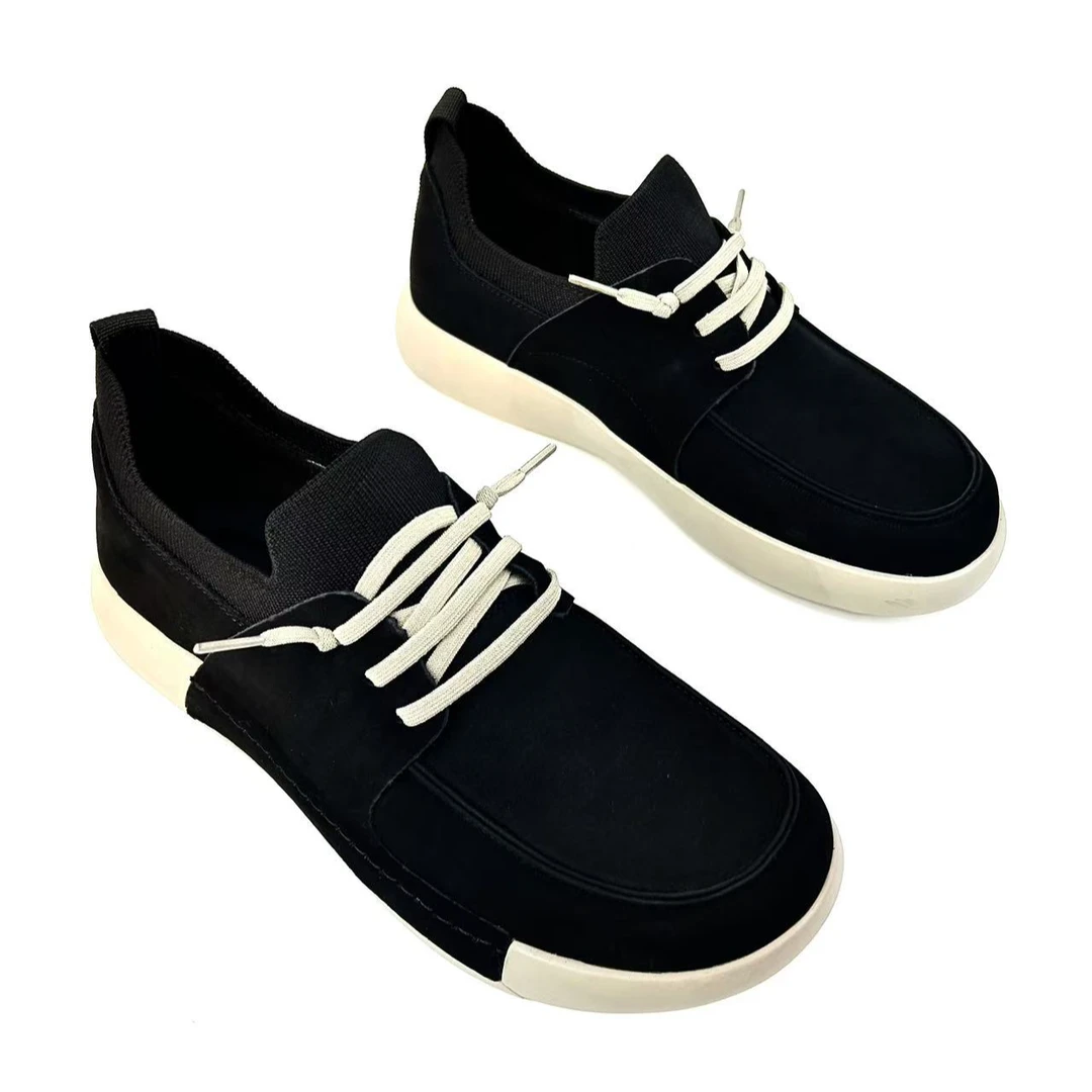 欧洲站2024秋冬新款男士一脚蹬芒果休闲鞋时尚百搭低帮系带磨砂鞋