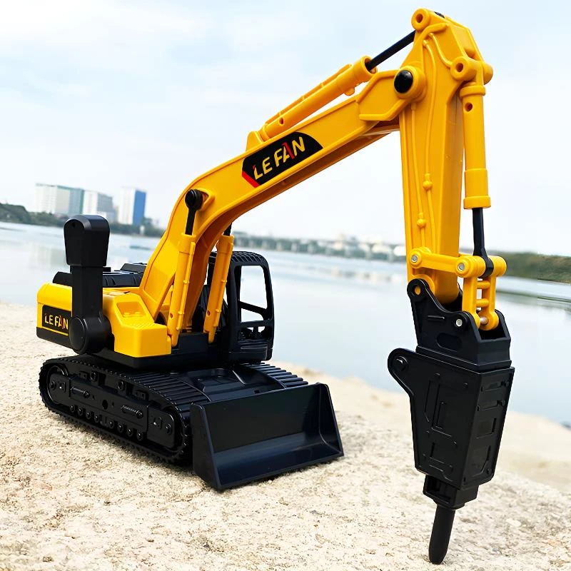 钻地机玩具男孩破拆机仿真破碎机夹木夹石机大号挖掘机挖机玩具