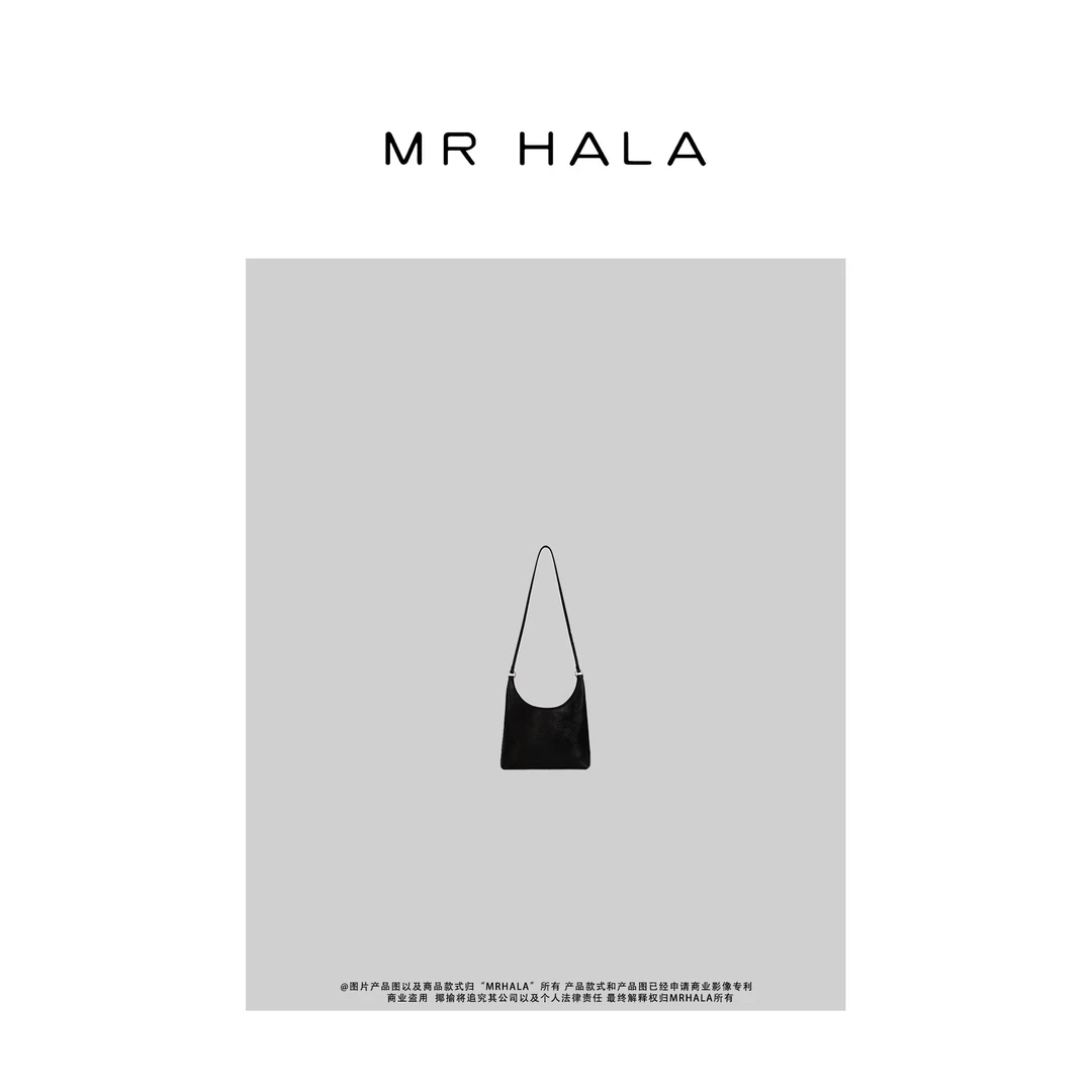 MRHALA意制小牛皮匠刻雕花扣斜挎包女 LB310003