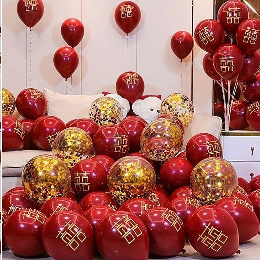 婚庆用品结婚气球婚房订婚装饰新房卧室客厅求婚场景布置套装婚礼
