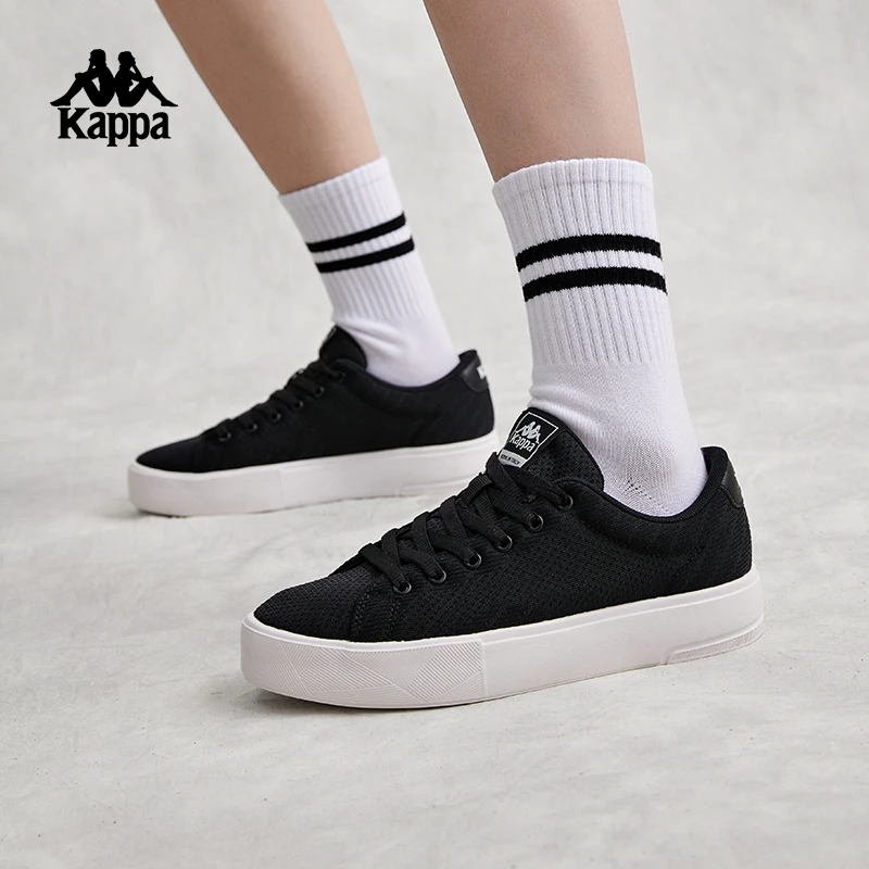 KAPPA/背靠背卡帕板鞋2024新款情侣男女夏透气休闲鞋简约小白鞋