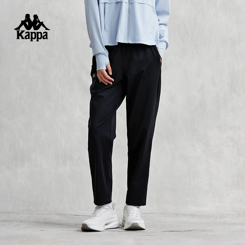 kappa卡帕背靠背新款夏季速干运动裤女生跑步九分裤休闲裤子女款