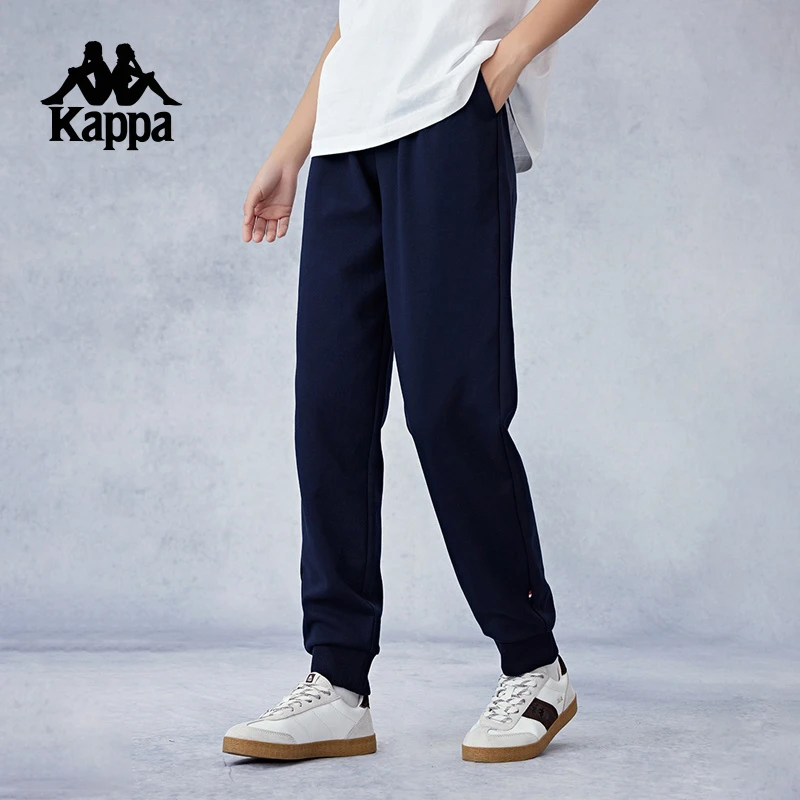Kappa秋季新款复古运动针织长裤跑步女款休闲裤时尚百搭束脚裤