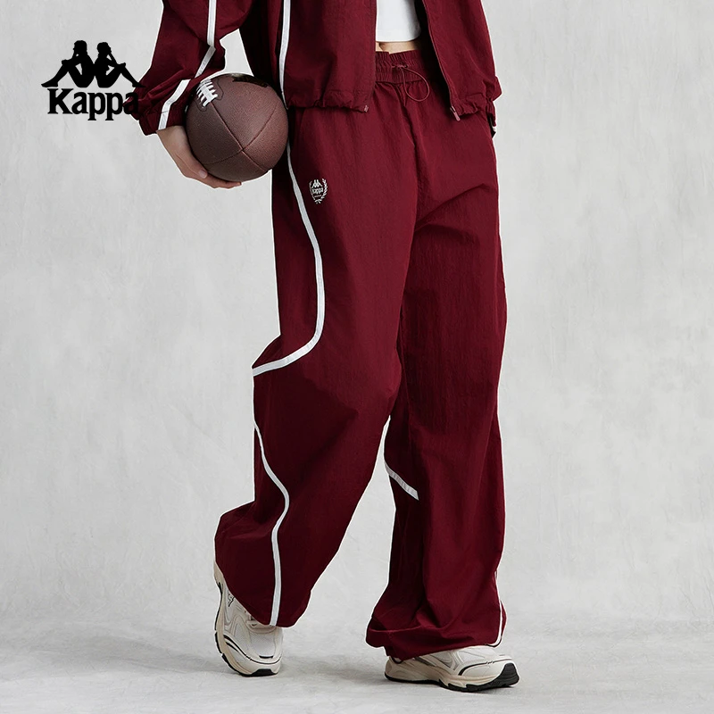 Kappa卡帕背靠背2024新款复古运动裤女潮流气球裤休闲工装裤长裤