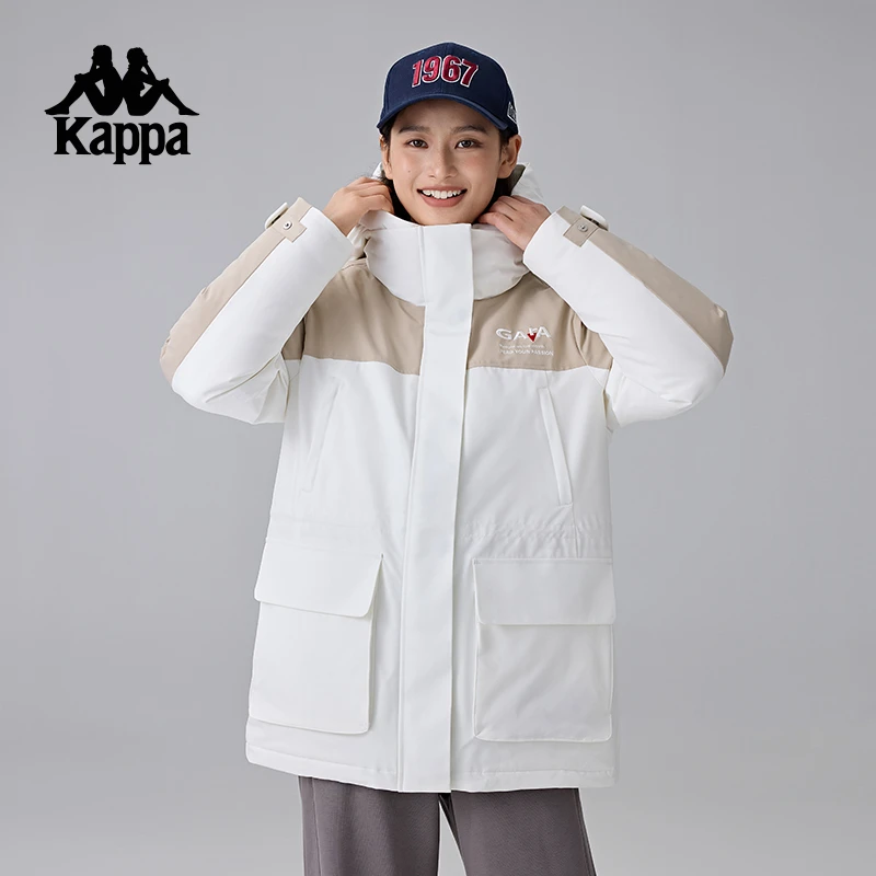 Kappa卡帕背靠背新款冬季运动羽绒服女户外保暖防寒服防泼水外套