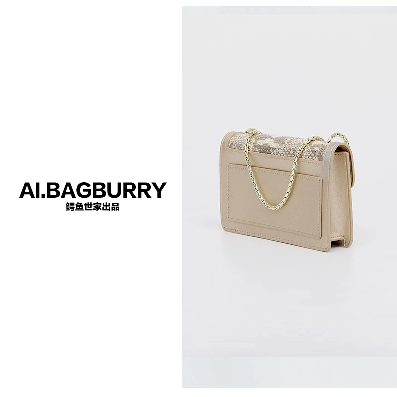 私订达人2024秋冬雅丹新款女士真皮百搭时尚蛇皮手拎斜跨包