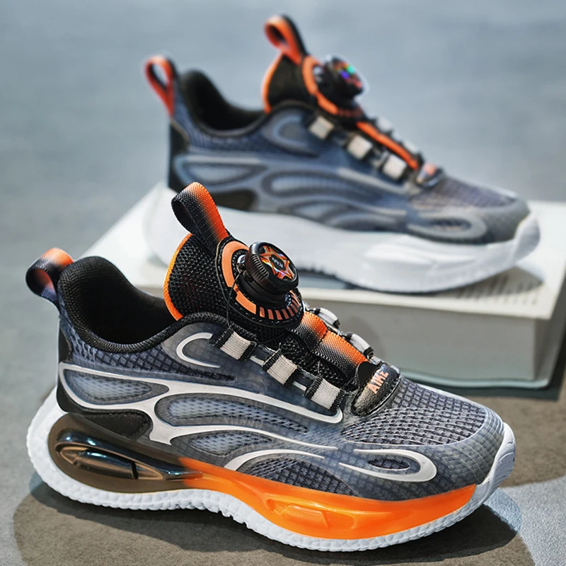 官方旗舰男童鞋春秋LN儿童运动鞋网面透气中大童男孩旋转扣跑步鞋