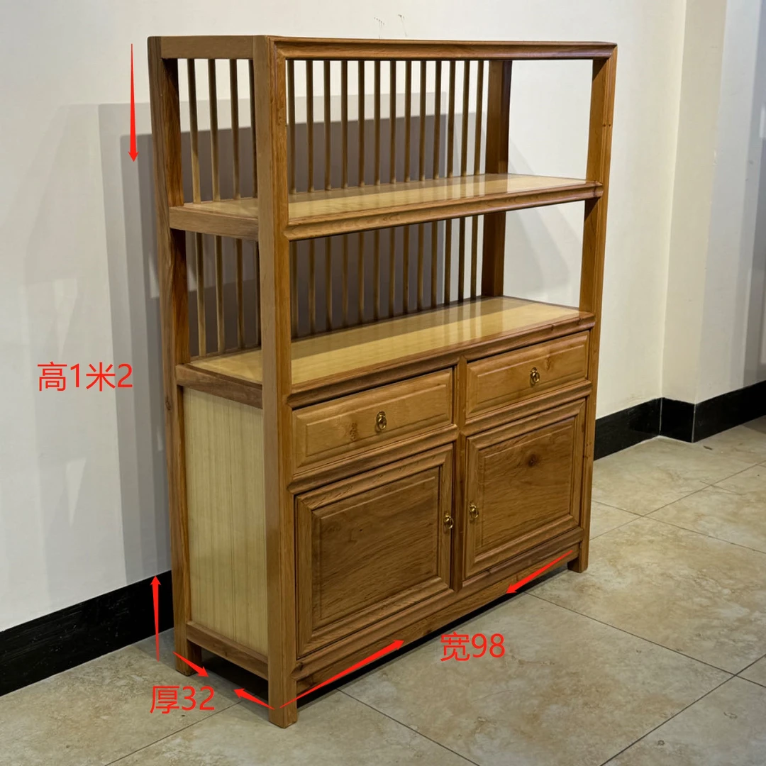 茶边柜 茶水柜 餐边柜简约家用落地新中式