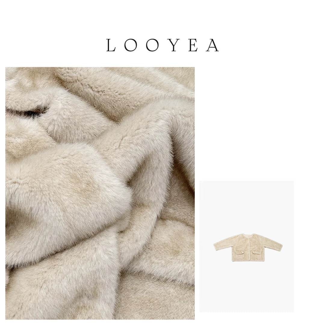 【江南美人】豆子 韩系秋冬氛围感温暖毛毛外套 238516-2