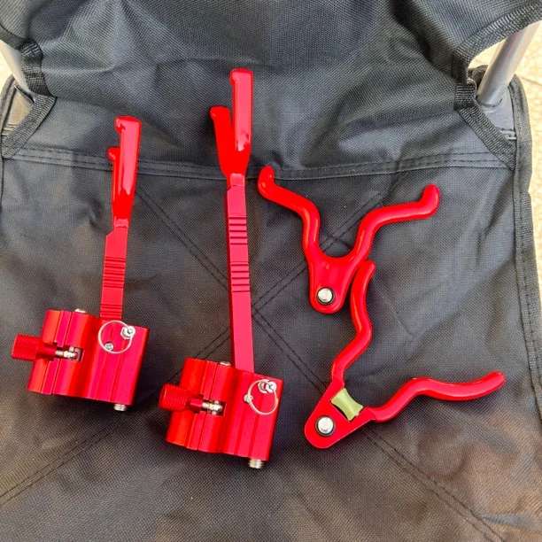 拉环款铝镁合金大物卸力锁竿器可折叠卸力可调后挂卡径21-26毫米